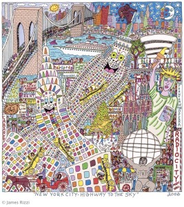 "JAMES RIZZI book + 3D ""NEW YORK CITY - HIGHWAY TO THE SKY"""